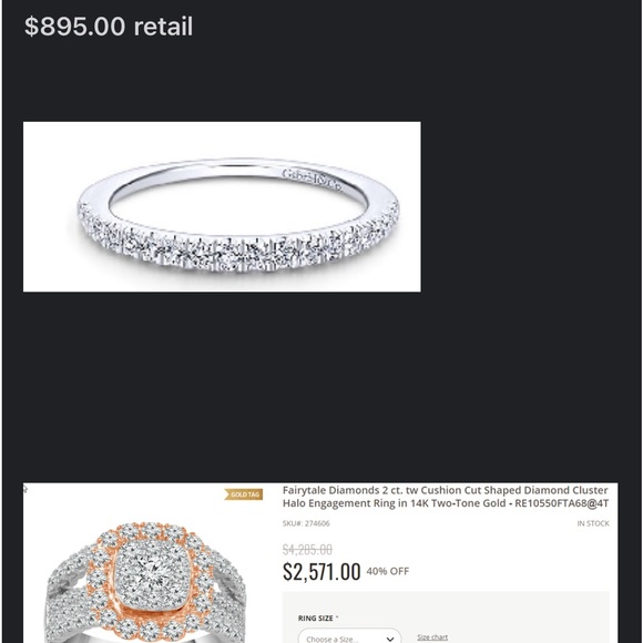 Riddles princess collection ring with 2 extra bands - Picture 1 of 6